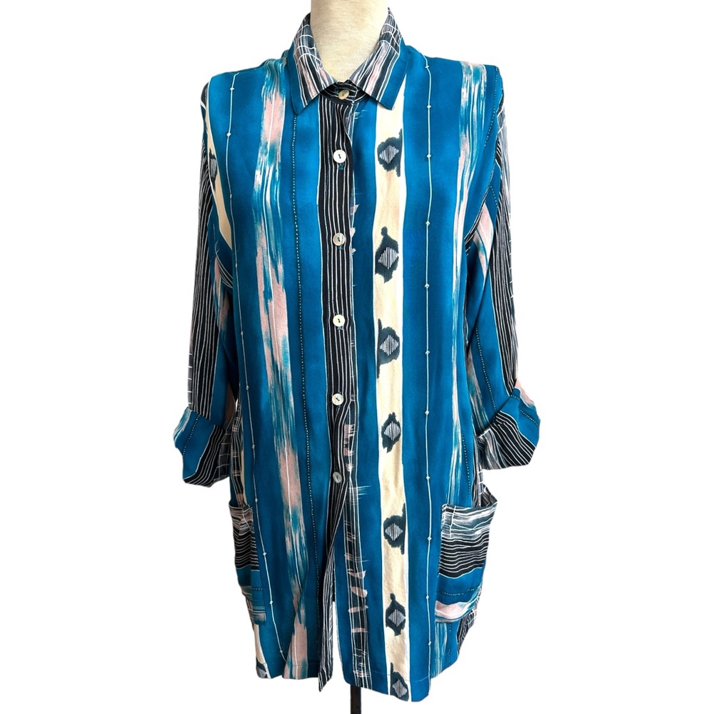 Vintage Nino Wong California Collared Button Down Shirt Blouse
